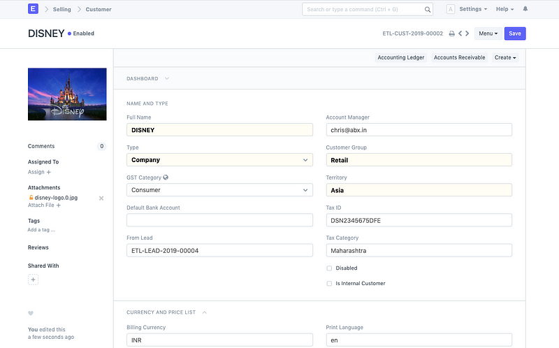 5 Bước Lập Hóa Đơn trong ERPNext