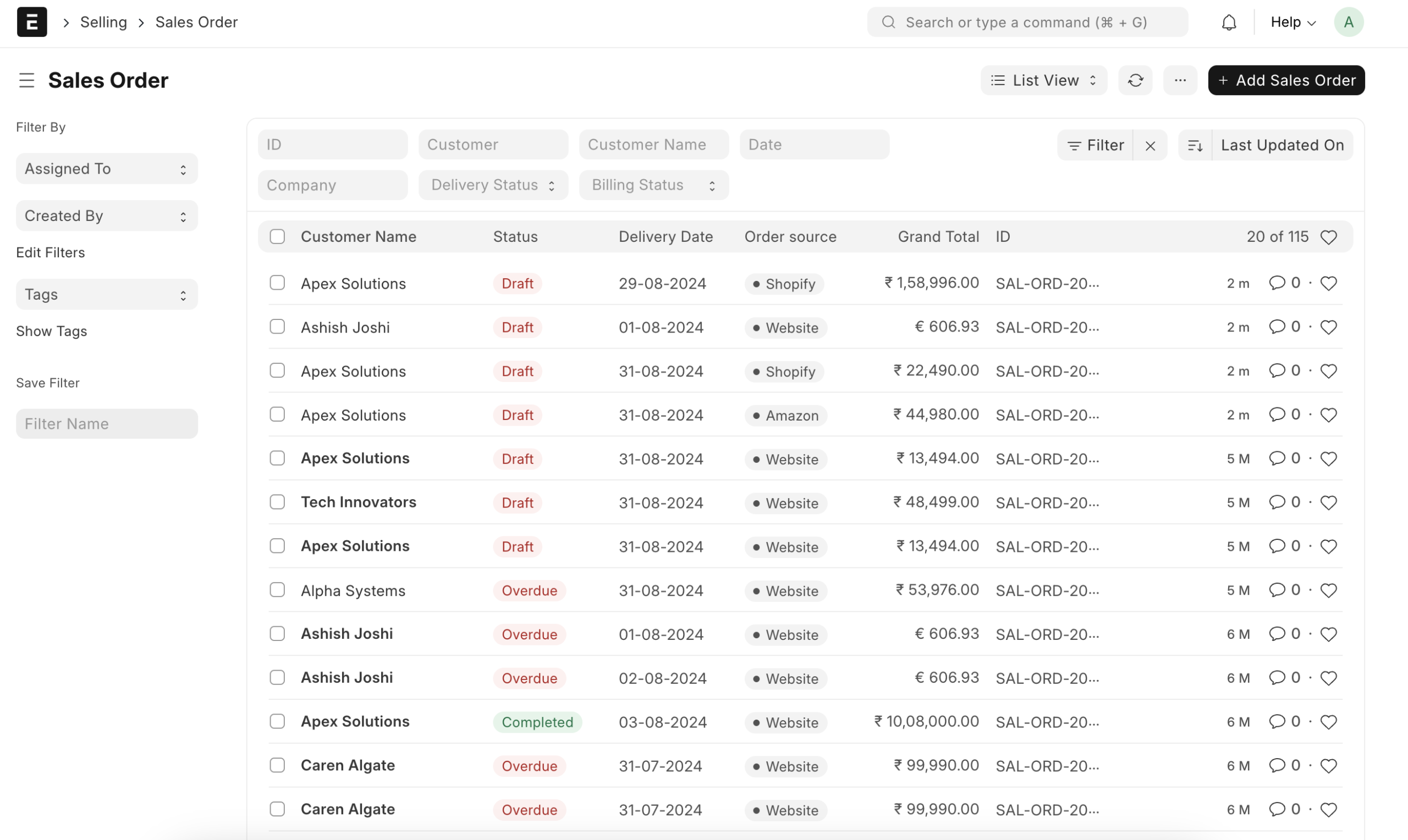 Ứng dụng ERPNext trong thương mại
